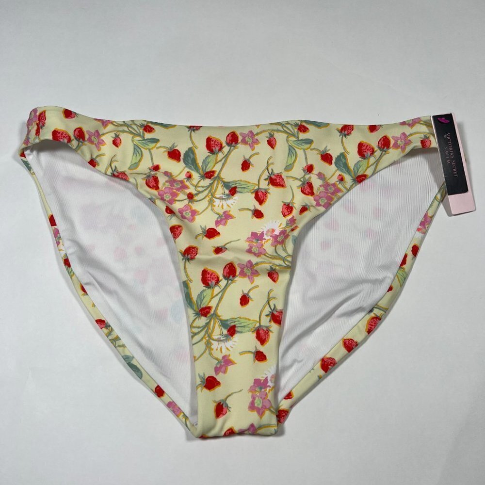 Victoria Secret 2XL XXL Bikini Bottom Essential Yellow Strawberry Print